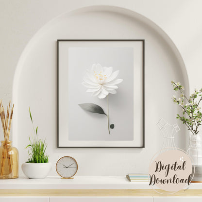 Printable flower Wall Art, Floral Instant Art, Flower Line Art, Floral Art, Botanical Farmhouse Decor