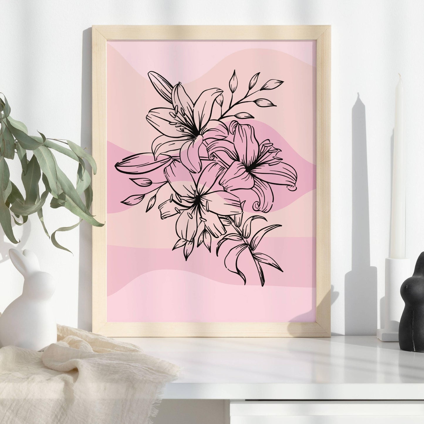 Flowers Wall Art Set Of 3 Pink Bedroom Wall Art Rose Garden Wall Art Blush Pink Art Living Room Pink Home Decor DIGITAL DOWNLOAD