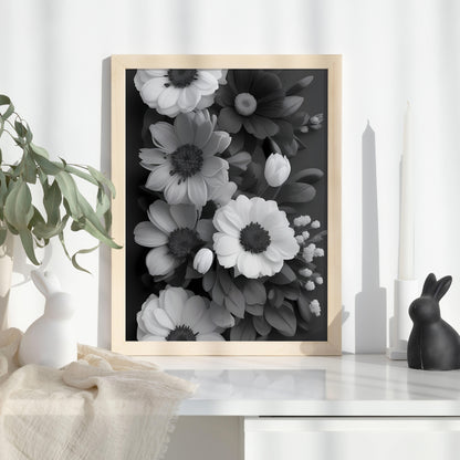 Roses Painting Roses Still Life French Home Decor Dark Botanical Print Black Rose Wall Art Black and White Rose Bouquet Wall Art Print - DIGITAL DOWNLOAD