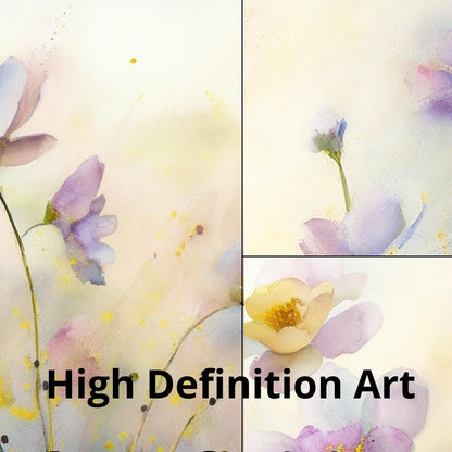 Printable Wall Art Abstract Wildflower Prints set of 3 Watercolour Artful Boho wall Decoration – DIGITAL DOWNLOAD